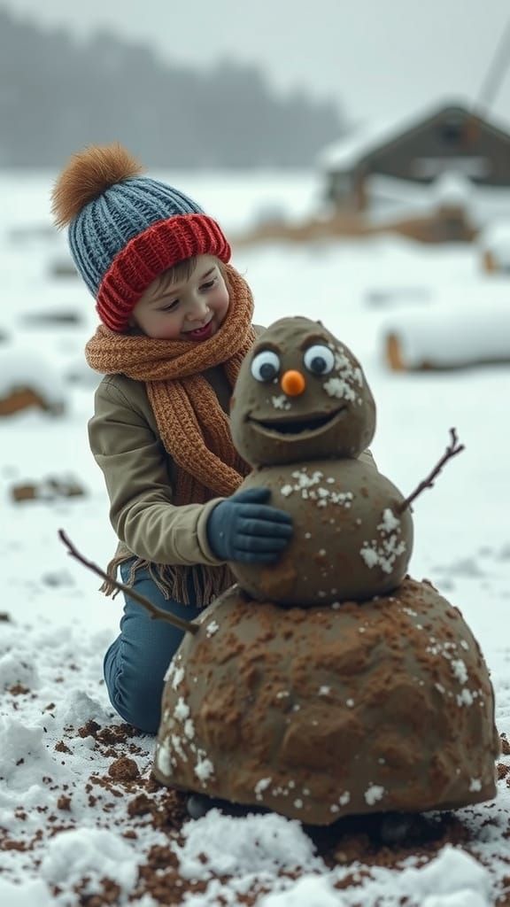 Whimsical Winter Wonderland in Earthy Tones