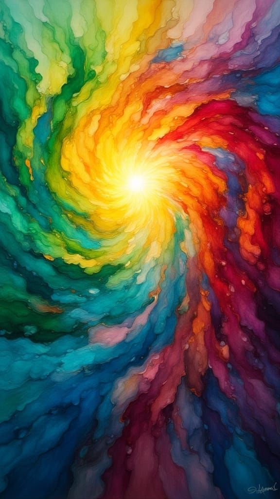 Abstract Explosion of Color and Light