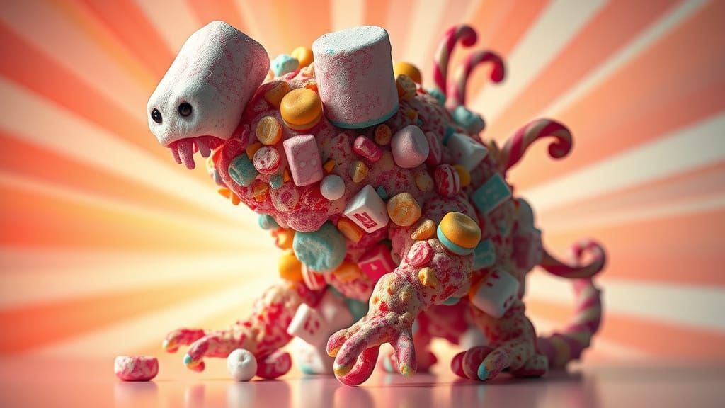 Marshmallow Candy Monster