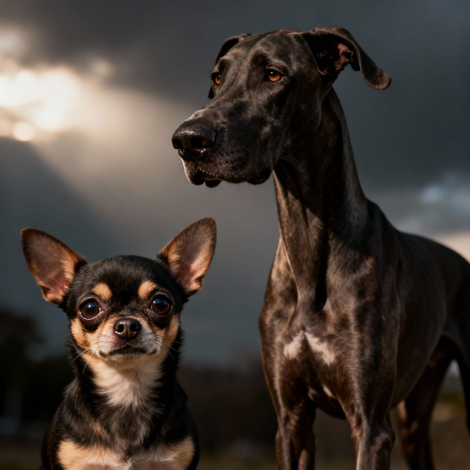 Giant Chihuahua Mix Dog Photorealistic Portrait