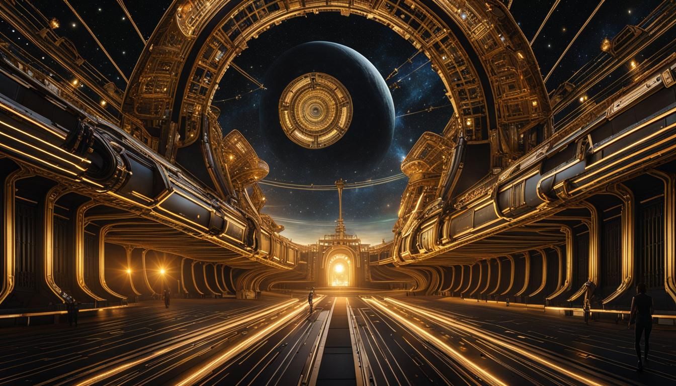 Futuristic Spaceship Exercise Track with Supernova