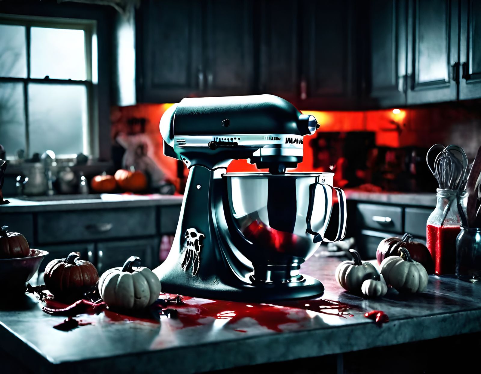 Spooky Zombie Mixer in Haunted Halloween Kitchen