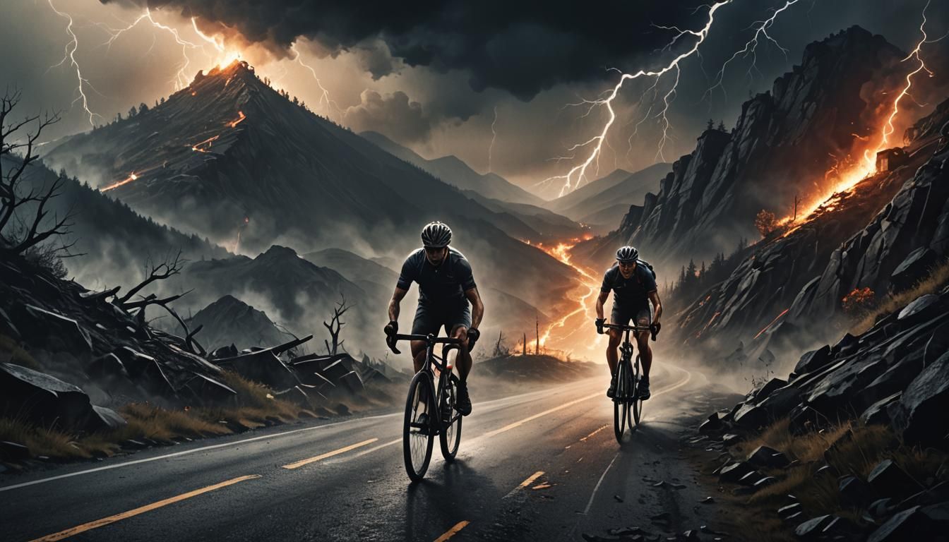 Cyclist Under Attack on Dark Mountain Road