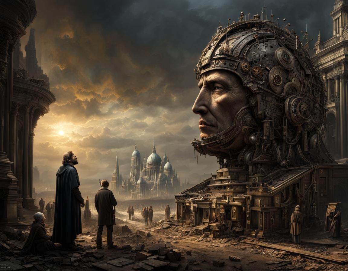 Post-Apocalyptic Worship of Mechanical Head