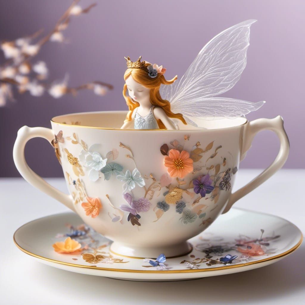Fairy Coming Out Of Tea Cup