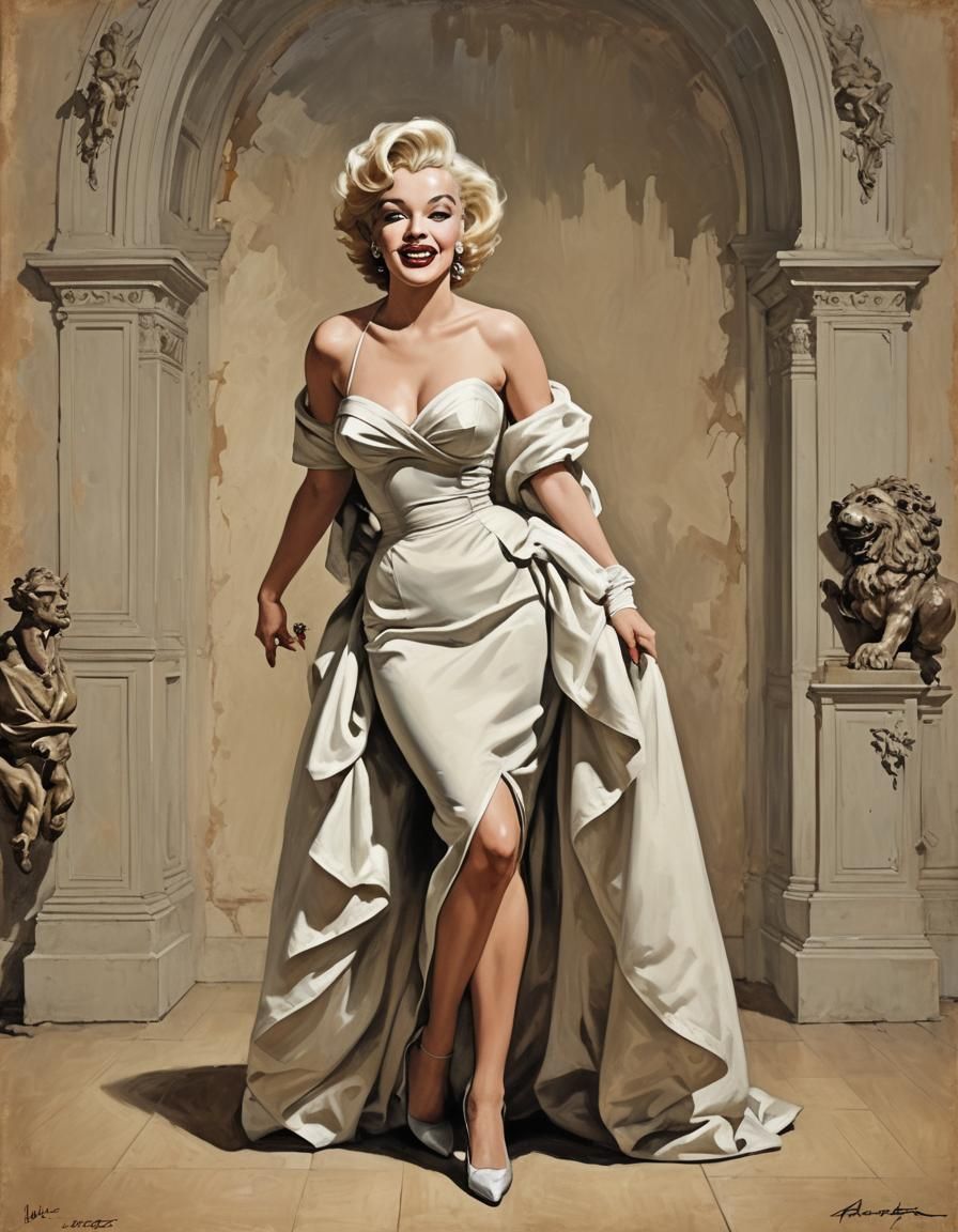 Marilyn Monroe. Minimalist Versailles style