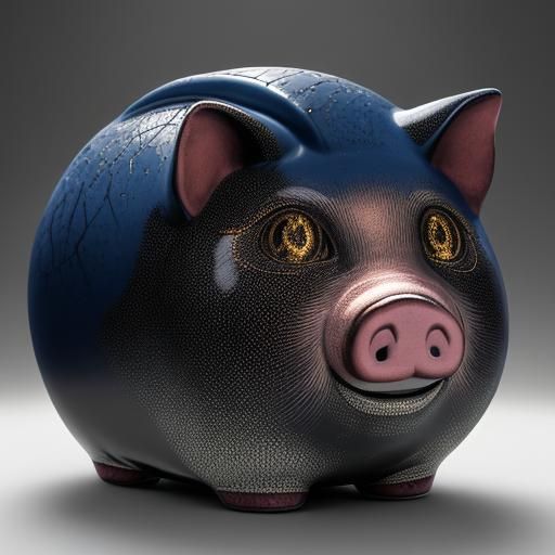 Unsettling Ceramic Piggy Bank with Lifelike Smile