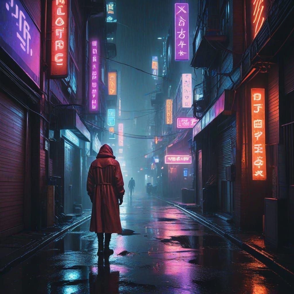 Neon Dreams in a Futuristic City
