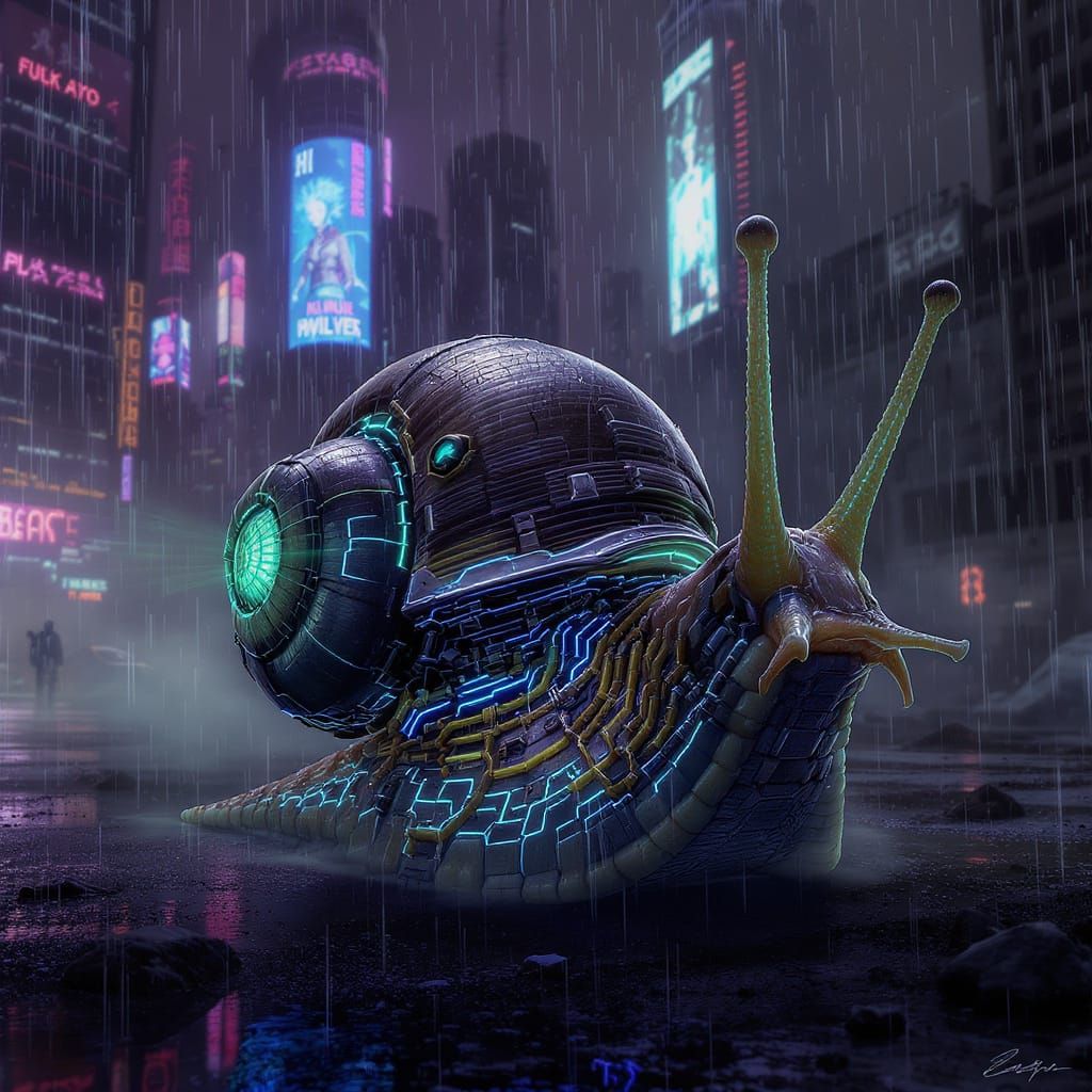 Biopunk Escargot Delta Force with Cybernetics