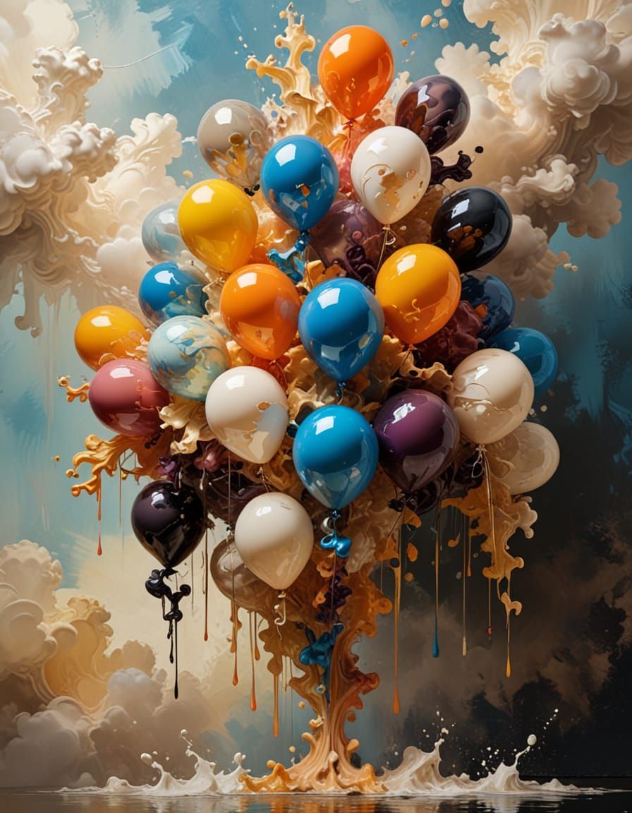 Baroque Impasto: Balloons in a Hallucinatory Cascade
