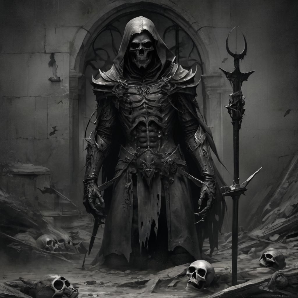 Grimdark Scene in Dark Fantasy Style