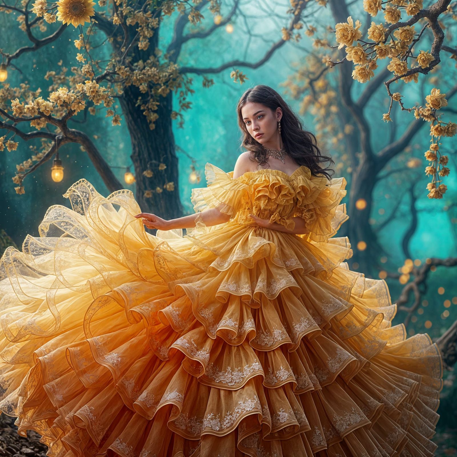 Luminous Fantasy Gown in Splendid Detail