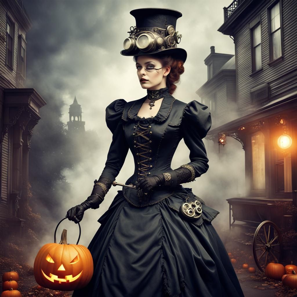 Steampunk Victorian Halloween Retro Future Image