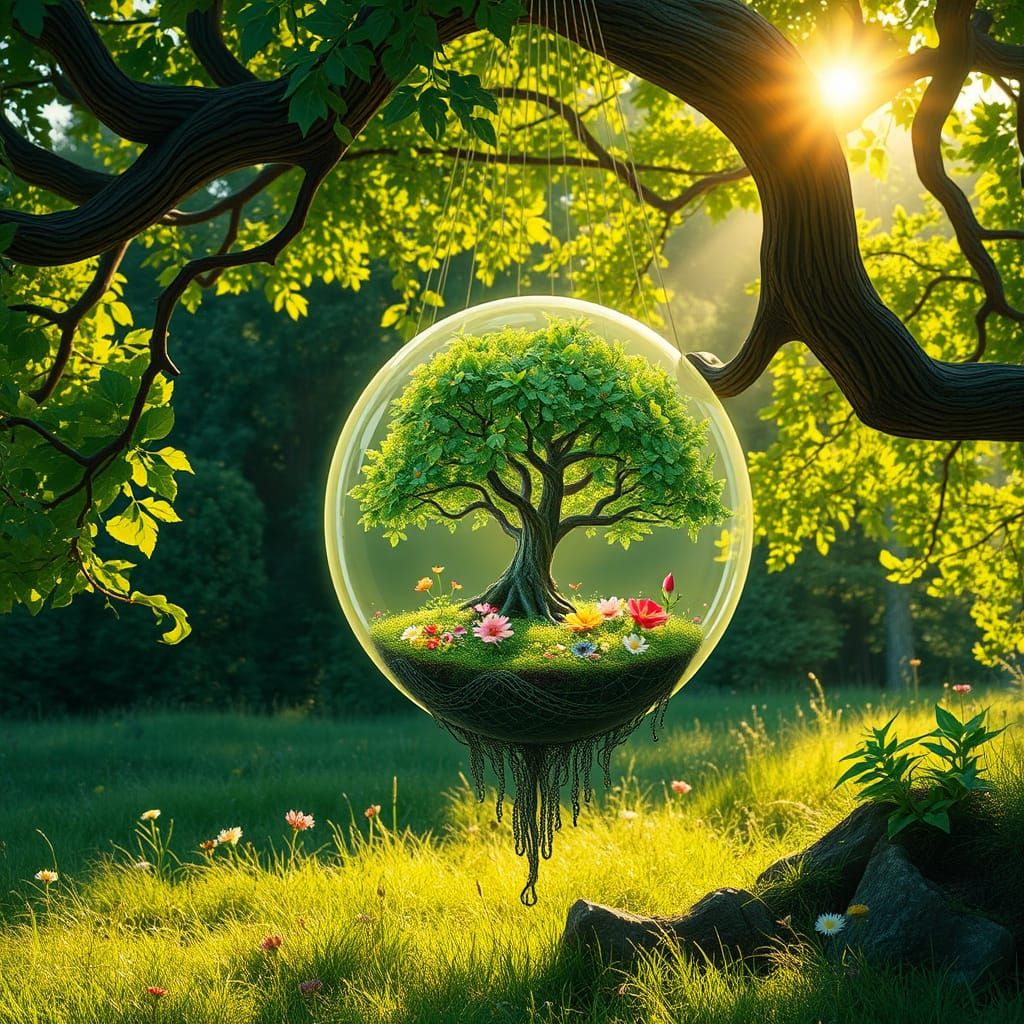 Ancient Oak Tree Supports a Miniature World of Vibrant Life