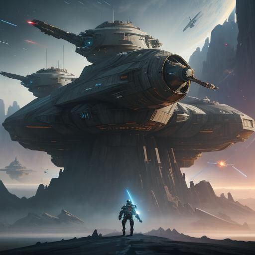 Epic Star Wars-Style Space Battle in 4K