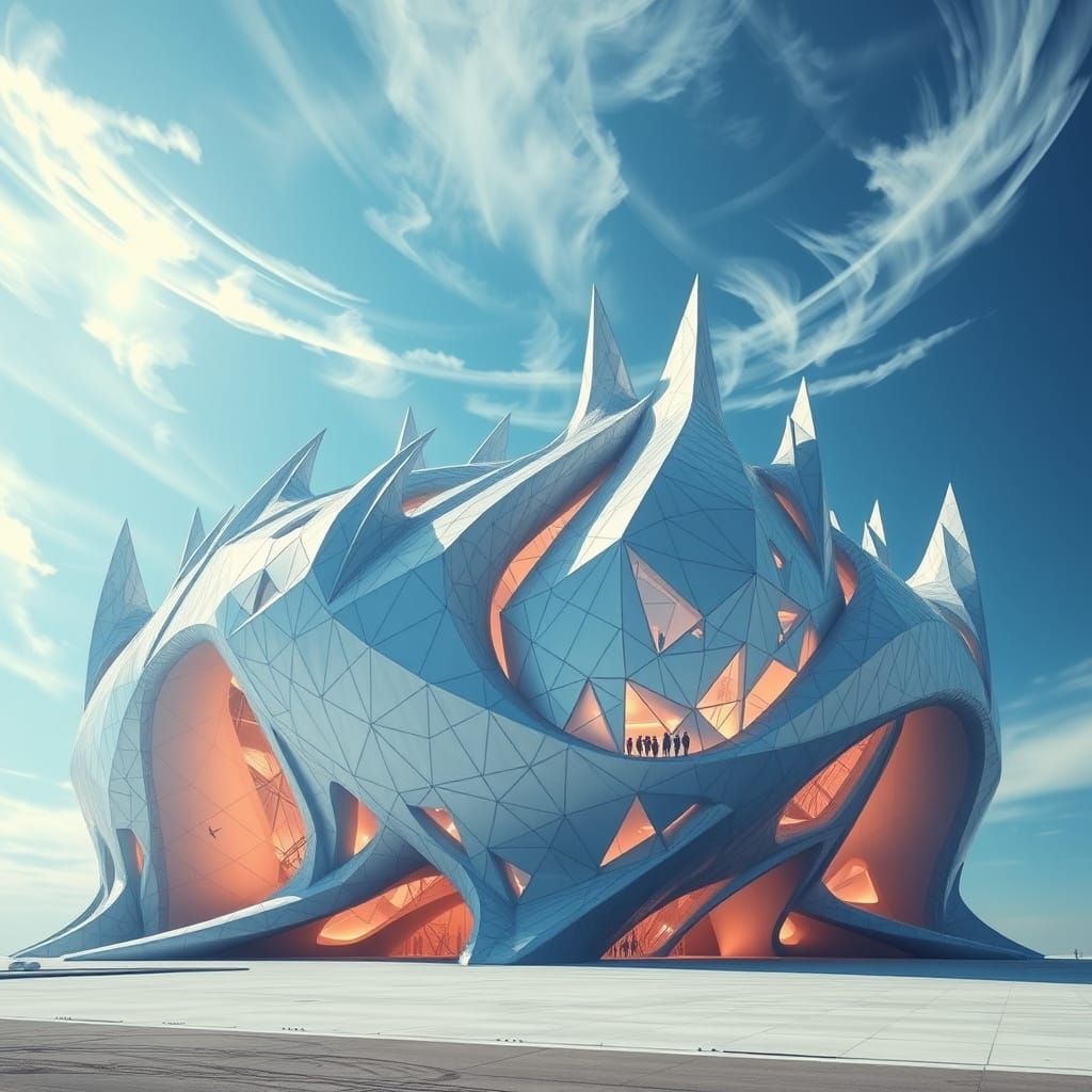 Surreal Futuristic Cityscape in Cyberpunk Style