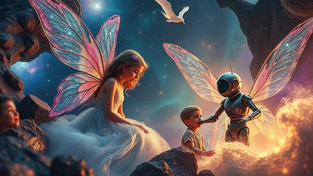 Astral Fairy Scene Inspired by Lost in Space