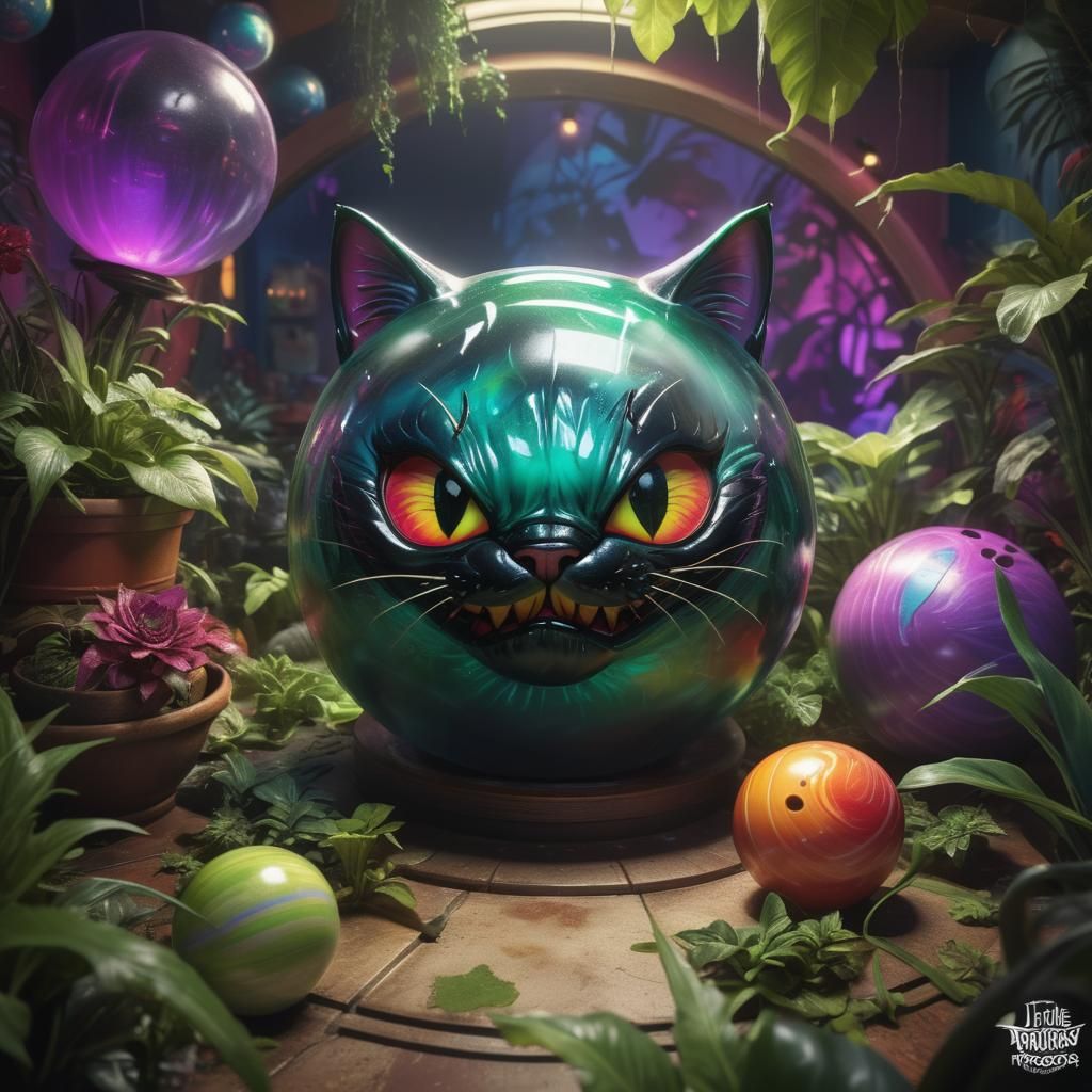 Little Shop of Horrors Kitty on Bowling Ball