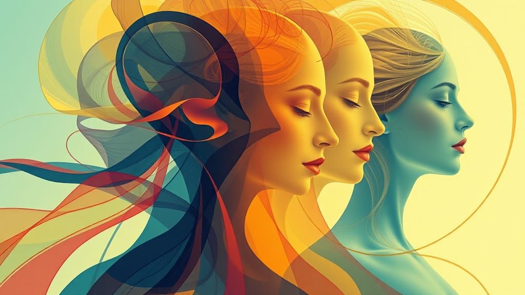 Surreal Art Nouveau-Inspired Double Exposures of Human Forms