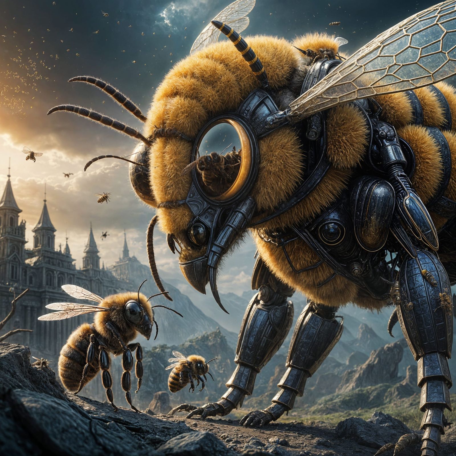 Bee's Eye View: A Detailed Digital Painting