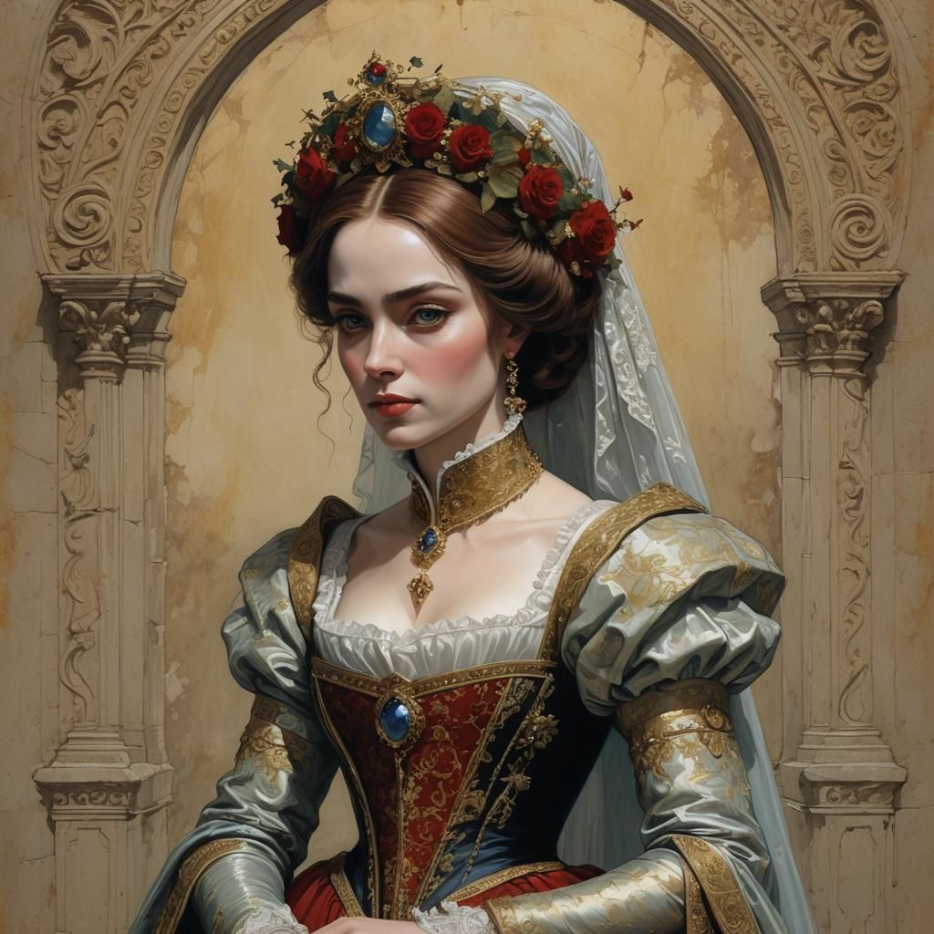 Lady Capulet: A Classical Digital Portrait