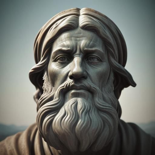 Moses Statue Portrait: Tired and Leaving