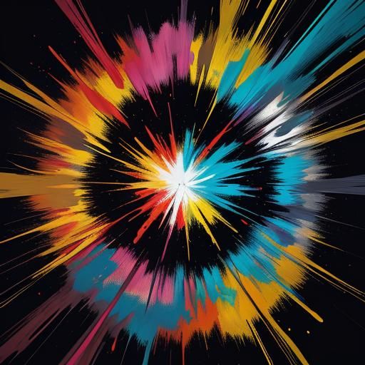 Vibrant Oil Painting Masterpiece with Swirling Colors