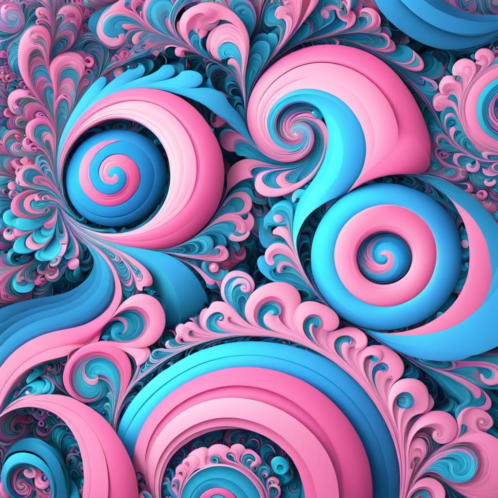 Vibrant Swirl Fractal Art