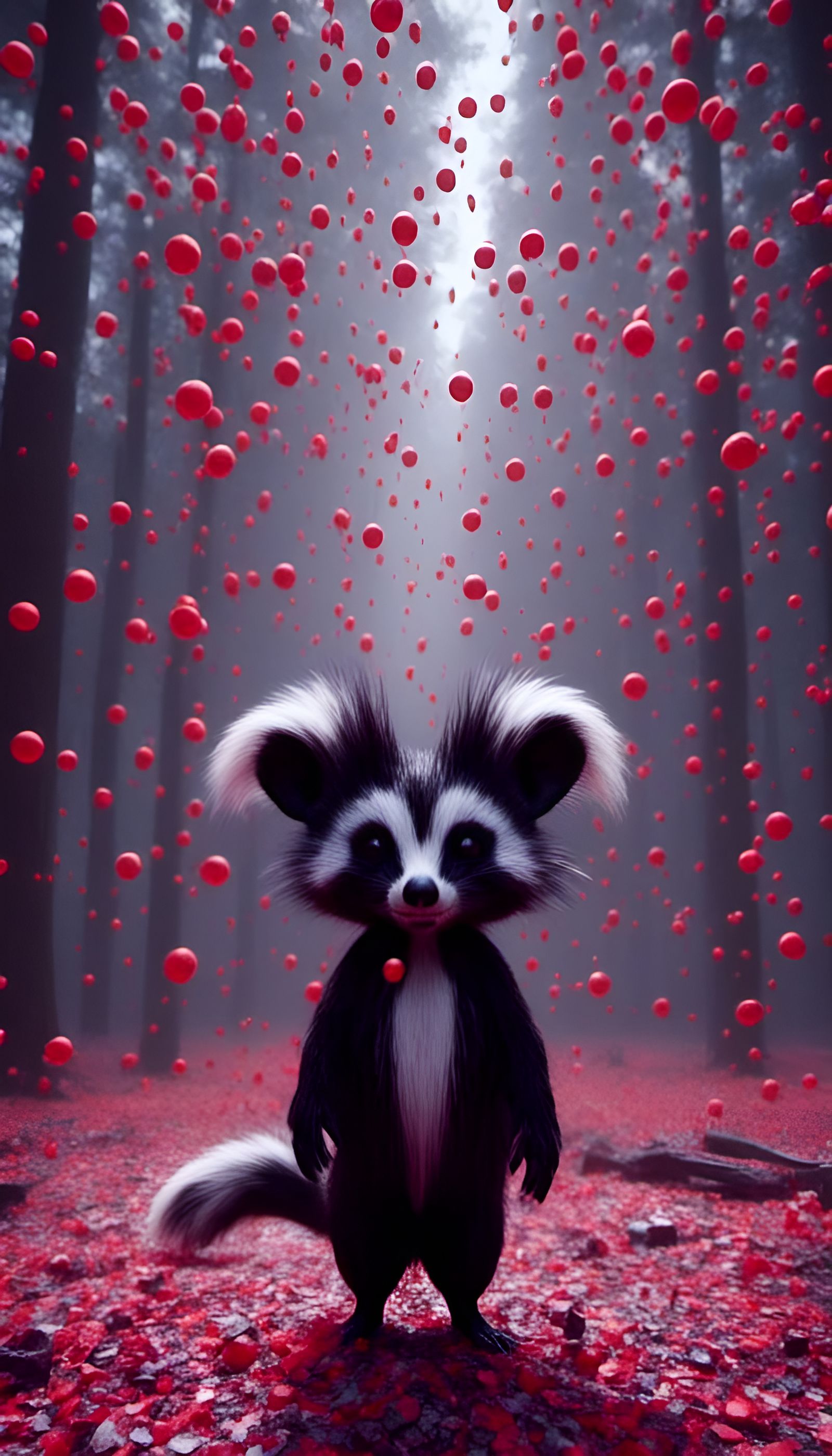 Goth Skunk Embraces Life and Death