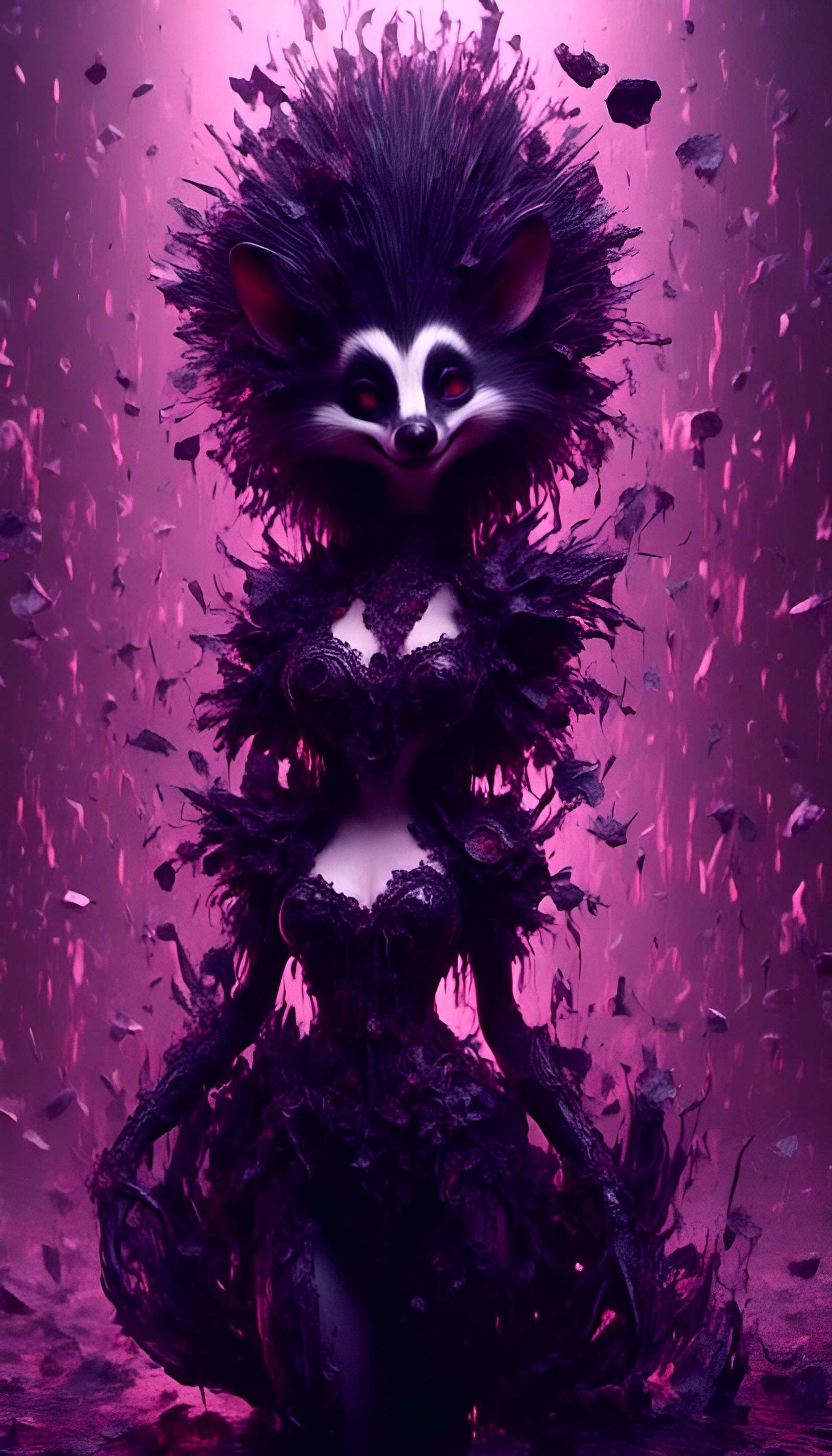 Goth Skunk Embraces Life and Death