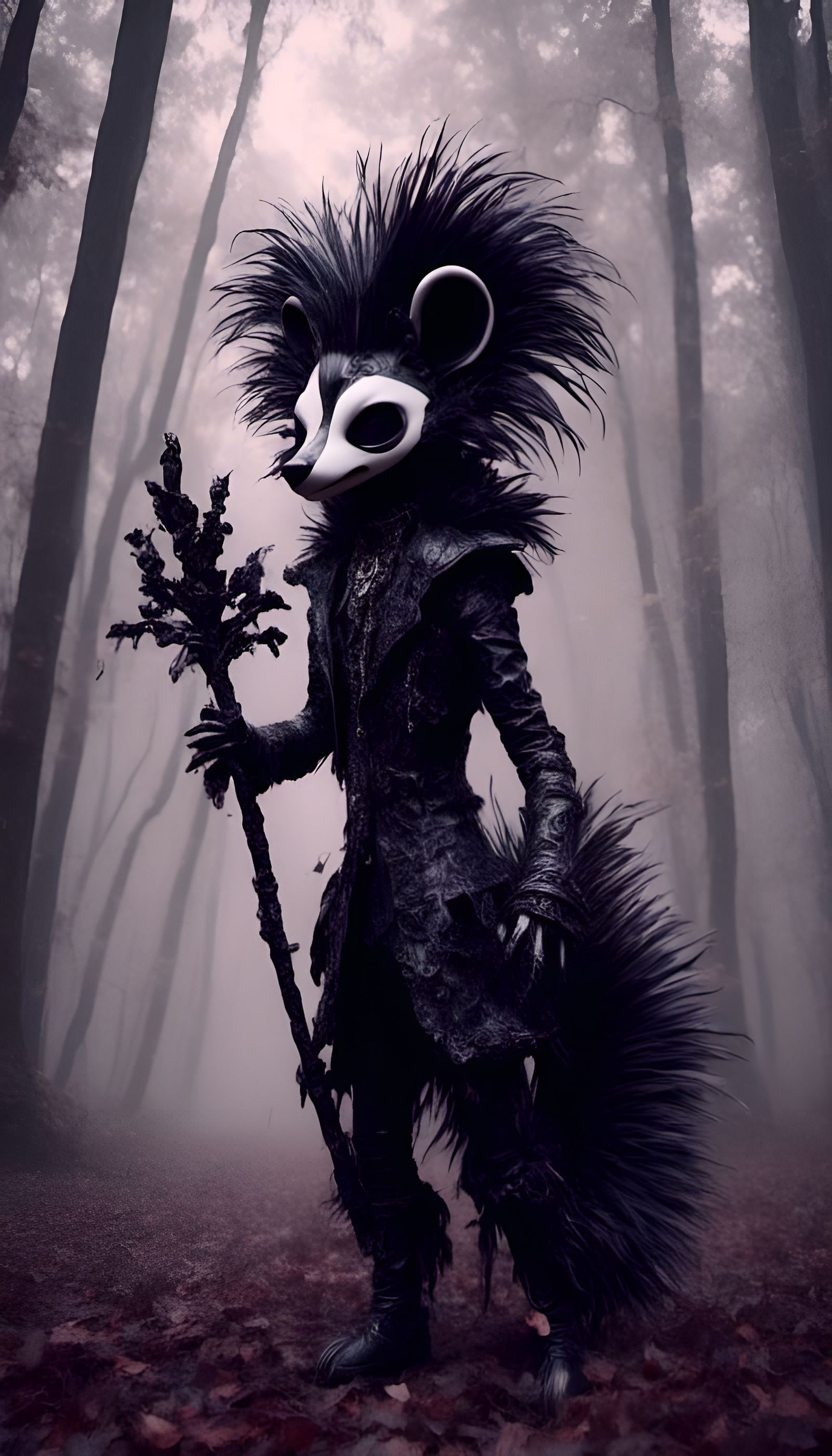 Gothic Skunk: A Cute Take on Life and Death