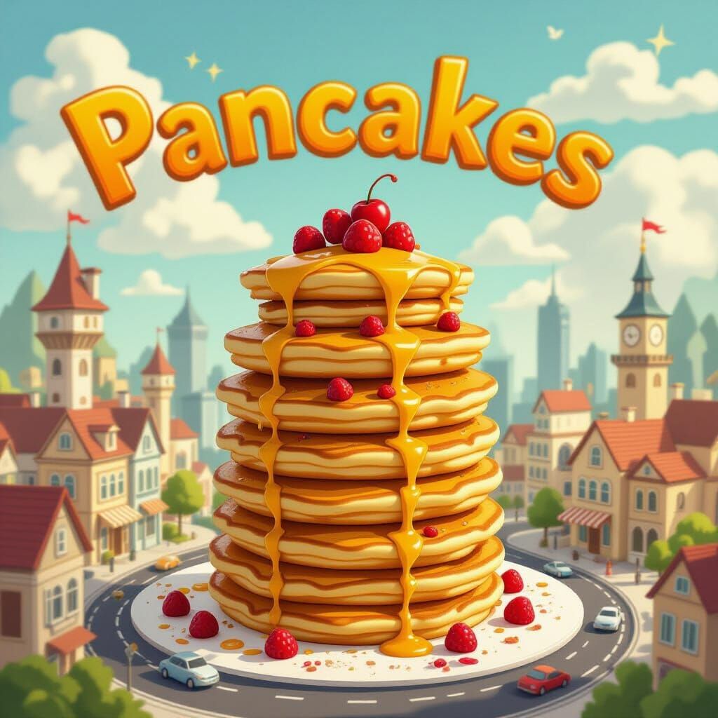 Pancake Cityscape A Delicious Delight