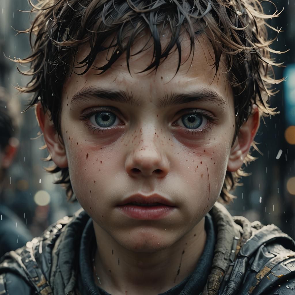 Cinematic Portrait of a Boy in Hyperrealistic Detail