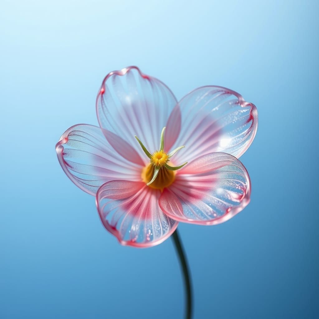 Glass Flower Inspired by Rothko and Chihuly