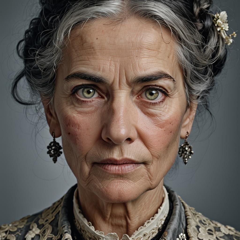 Victorian Noble Lady Portrait in 19th Century Style