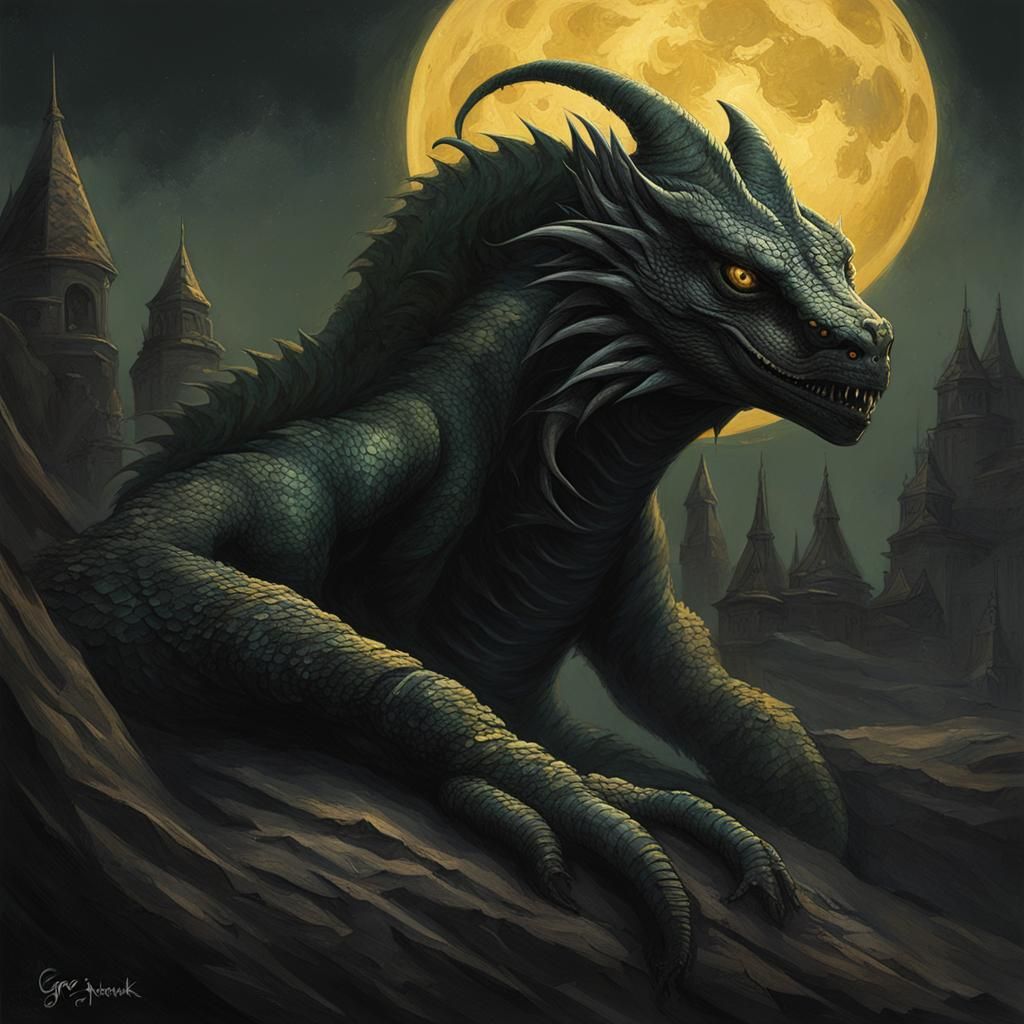 Basilisk's Eclipse: Serpent of Shadow and Dark Sun