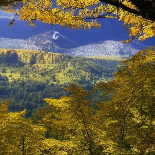 Golden Sunrise on Majestic Mountains: Oil Painting