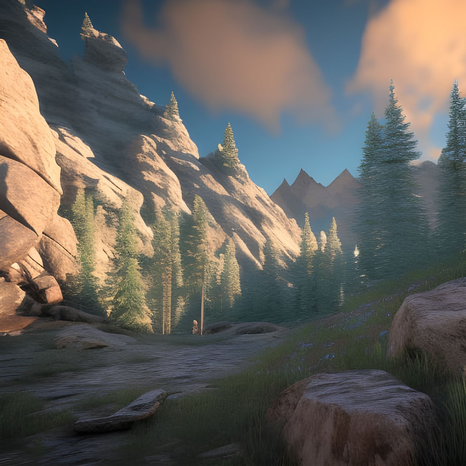 Hyperdetailed Rocky Mountains in Unreal Engine