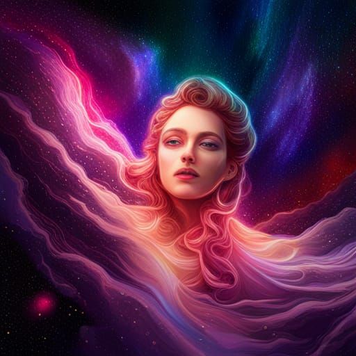 Holographic Nebula Astral Illustration in 8K