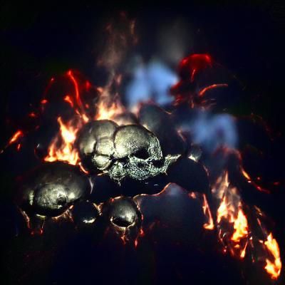 Burning Skull Throne in High Resolution