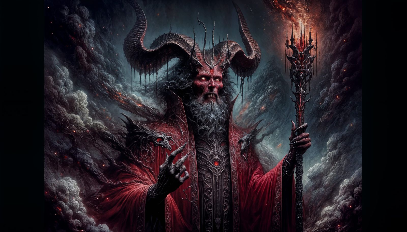 Asmodeus in a Dark Romanticism Oil Painting