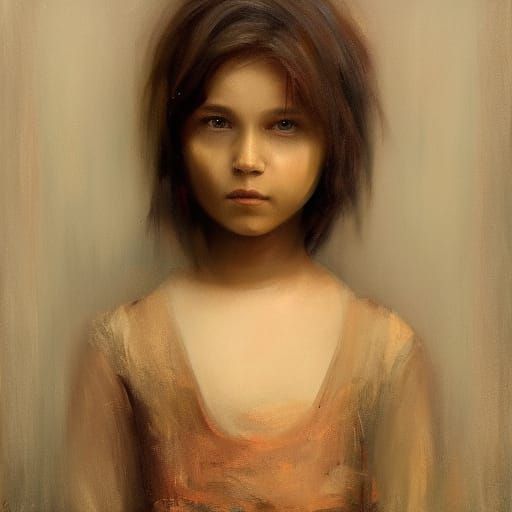 Portrait of Young Woman with Flowers in Cityscape