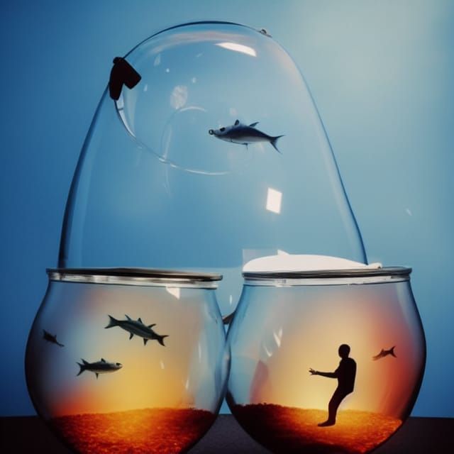 Lost Souls in a Fishbowl: A Surreal Confinement