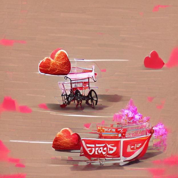Heart Carriage: A Whimsical Love Scene
