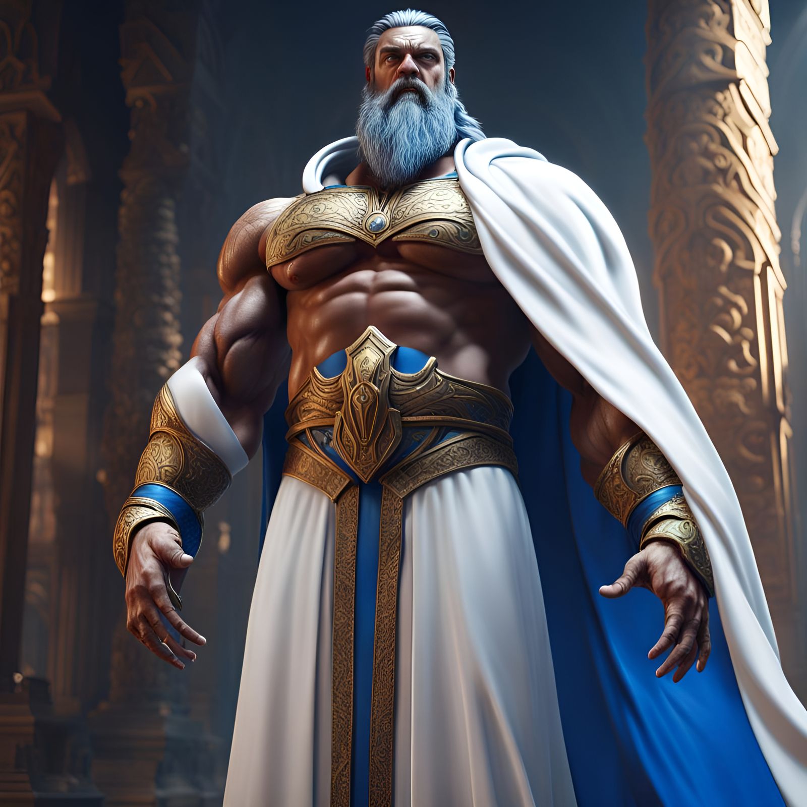 Nebuchadnezzar as God in Detailed Matte Painting