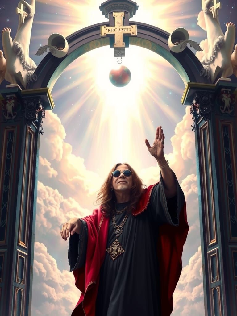 Saint Peter Welcomes Ozzy to Heaven