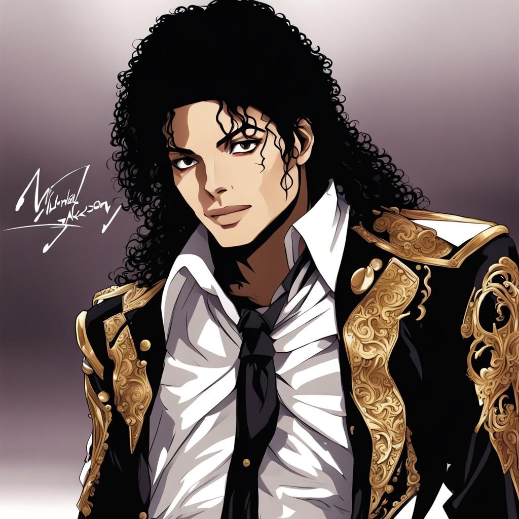 Michael Jackson in Anime Key Visual Style