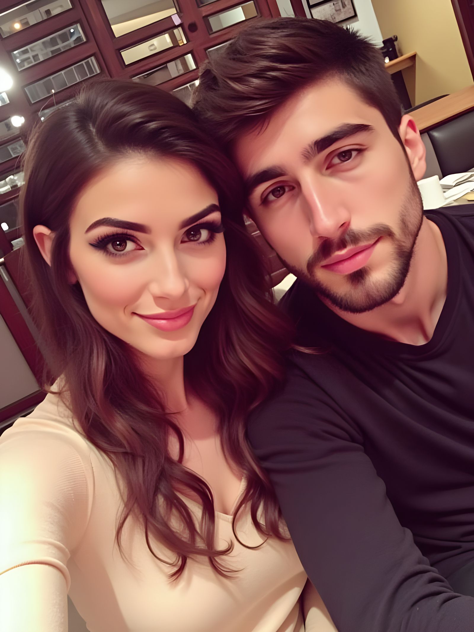 Romantic Couple in a Casual, Intimate Moment