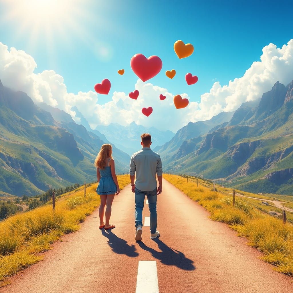 Crossroads Choice: A Hyperrealistic Digital Illustration