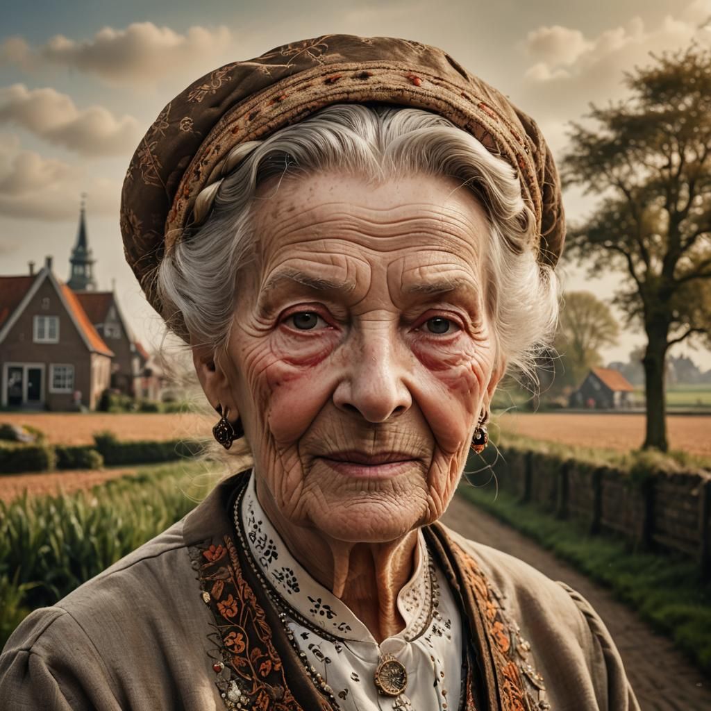 Classic Dutch Portrait of Lijntje Aleman